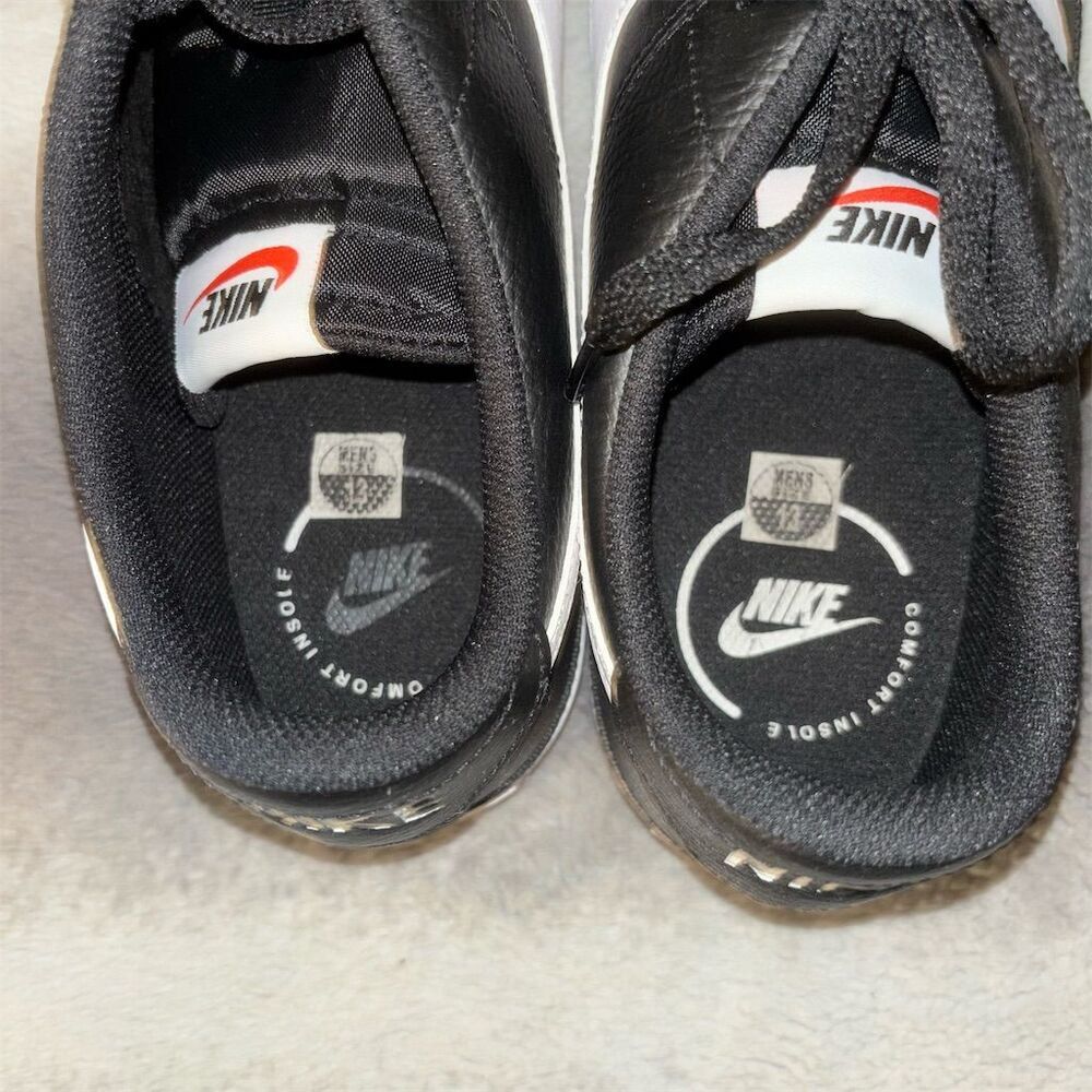 Nike Court Legacy Men's Leather Sneakers Black & White Size 13 Athletic Shoes - Picture 8 of 11